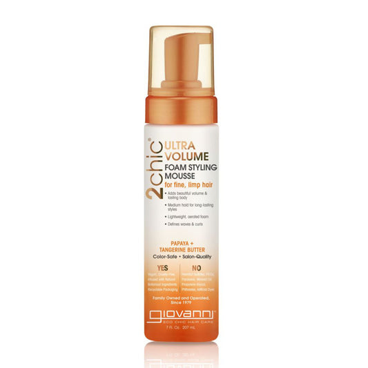 Giovanni 2Chic Ultra Volume Tangerine & Papaya Styling Mousse, 207ml